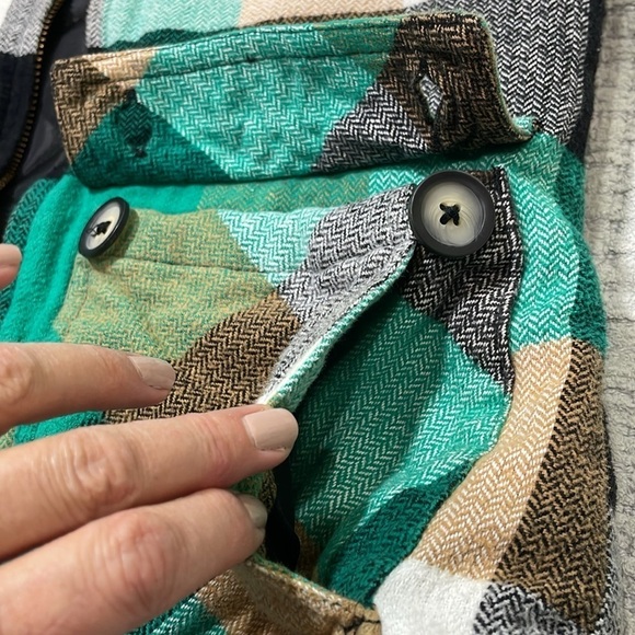 Kavu Zip Up Hooded Vest Kelly Green White Black Brown Tan Great for Fall Small - Picture 9 of 14